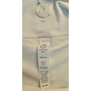 Addison Bay Birdie Pleated Tennis/Golf Skirt White Light Blue Women's sz. M thumbnail 4