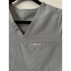 Figs XXS Catarina Extremes Scrub Top in Light Grey thumbnail 4