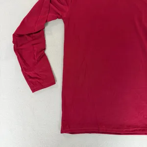 Women's Maroon Color Long Sleeve Thin Top Size S #260797 thumbnail 2