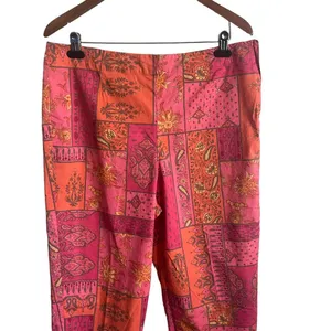Susan Bristol Pants Women Plus 16 Pink Orange Straight Leg Side Zipper Retro thumbnail 17