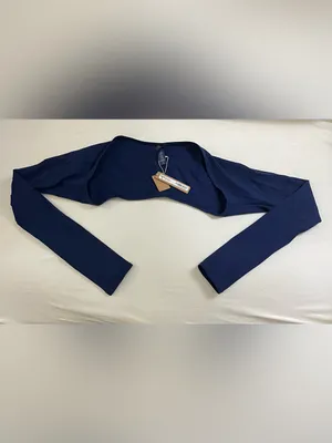 SKIMS NWT Sculpting Swim Long Sleeve Shurg Midnight Blue Size S thumbnail 2