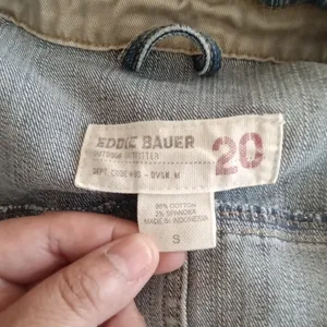 Eddie Bauer Jean Button Jacket Classic Vintage Trucker Look Womens Small thumbnail 4
