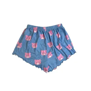 ROMWE Blue and Pink Bear Print Sleep Shorts thumbnail 5