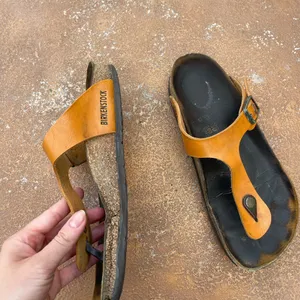 Birkenstock big buckle with tan yellow leather EU 39 US 8/8.5 thumbnail 2