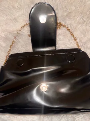 Juicy Couture Black Overstated Patent Leather Gold Monogram chain purse bag y2k thumbnail 4