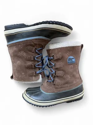 Sorel Women's Sz 11 Suede 10" Winter Boots Rubber & Leather NL1966-202 Lace Up thumbnail 7