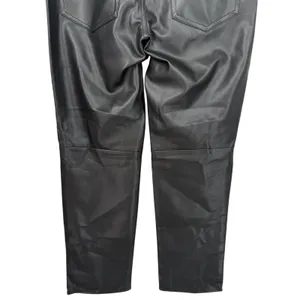 J.Crew Womens Faux Leather Nipped Straight Leg Pants Black Size 26 Minimalist thumbnail 10