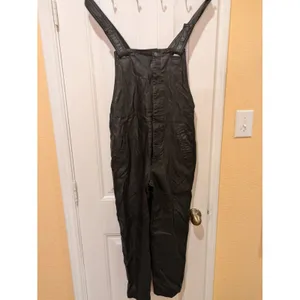 Free People Faux Leather Overalls Jumpsuit Black Size 4 thumbnail 5