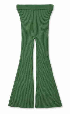 Callahan Trish Pants Fern Green Rib Knit Revolve. Size XS thumbnail 1