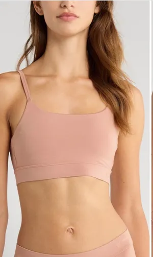 Woxer Luxe Icon Stretch Modal Adjustable Bralette Sz S Nude NEW thumbnail 1