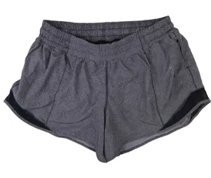 Lululemon Women's Black Gray Polka Dots High Rise Running Athletic Shorts Size M thumbnail 1