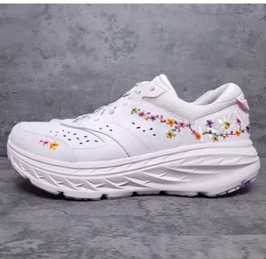 Hoka Bondi L "Vibrant Bloom" – White/Floral Embroidery – New (No Box) thumbnail 7