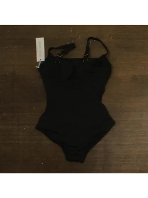 NWT Anne Cole Womens Square-Neck One-Piece Swimsuit 26MO07801 Black 6 thumbnail 5