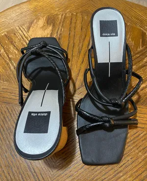 Dolce Vita Black Strap Block Heel thumbnail 2