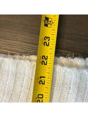 J.Crew Ivory Cable Knit Roll Neck Preppy Sweater Women’s S Cozy Cottagecore thumbnail 5