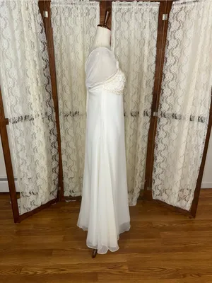 Pretty Vintage 90s Alfred Angelo Chiffon Wedding Gown thumbnail 5