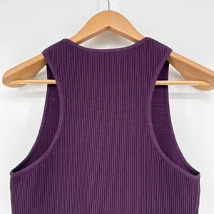 Aritzia Babaton‎ Sculpt Knit Racer Mini Dress L Dewberry Purple NWT Ribbed Tank thumbnail 5