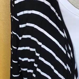 a.n.a Black & White Lightweight Striped Cardigan L thumbnail 3