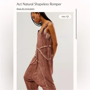 free people Act Natural Shapeless Romper jumpsuit sz‎ small thumbnail 2