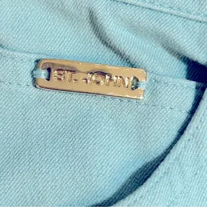 St. John Sport by Marie Gray Robins Egg Blue Straight‎ Leg Pants Size 8 thumbnail 5