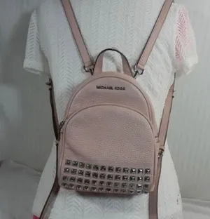Michael Kors Abbey Studded Pink Pebble Leather Mini Backpack thumbnail 10