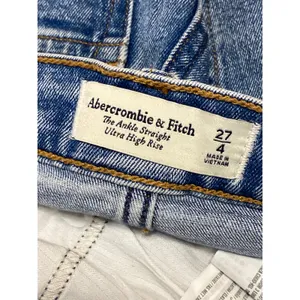 Abercrombie & Fitch The Ankle Straight Ultra High Rise Flare Denim Jeans Size 27 thumbnail 4