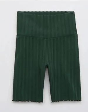 OFFLINE By Aerie OG Groove 7" Bike Shorts Size Small Color: Sycamore Green The thumbnail 1
