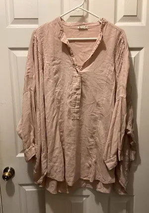 Free People Dusty Pink Peasant Tunic Top thumbnail 1