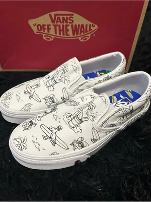 VANS white u-color u-paint slip on shoes sneakers women’s 7 new thumbnail 7
