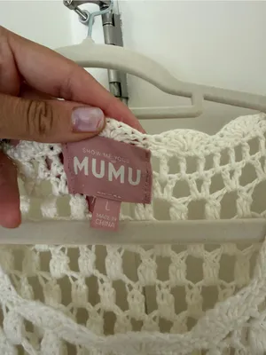 Show Me Your MuMu White Crochet Long-Sleeve Swim Coverup thumbnail 2