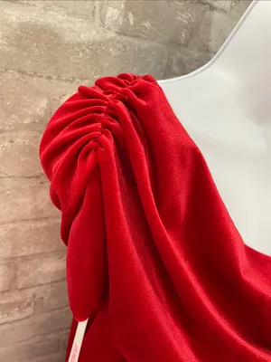 JJ's House Tazahara Red Off the Shoulder Strapless Velvet Maxi Dress thumbnail 3