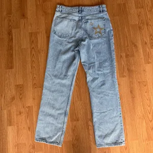 Reformation Cynthia High Rise Straight Jean Star Embroidered Sloane Size 28 thumbnail 7