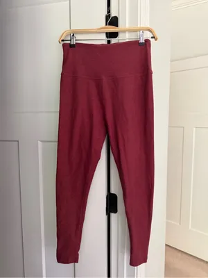 Spacedye caught in the midi‎ high rise workout stretch leggings red thumbnail 2