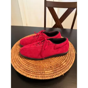 Propet Womens Red Suede‎ Lace Up Comfort Walking Shoes Sneakers Low Top Size 9.5 thumbnail 2