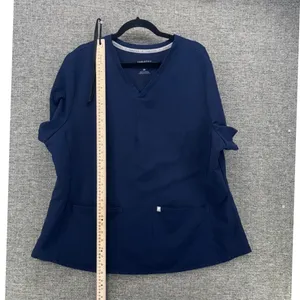Fabletics Womens Scrub Top Size 2x Performance Navy Medical Nurse Doctor thumbnail 12