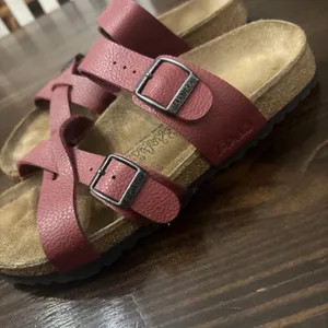 Birki's by Birkenstock Nepal Crisscross Sandals Buffalo Red 38 L 7 M5 thumbnail 4