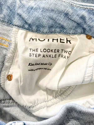 Mother Denim The Looker Two Step Ankle Fray Skinny Jeans in Kiss and Make Up thumbnail 12