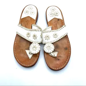 Stephan Bonanno Palm Beach Jack rogers Wide Flat Sandal sz 8 thumbnail 1