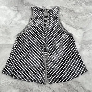 Hem & Thread‎ Size Small S Blue White Tank Top Stripe Sleeveless Summer Shirt thumbnail 2