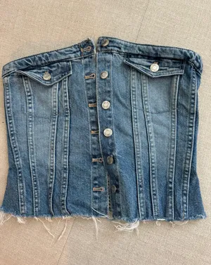 Zara Denim Top thumbnail 1