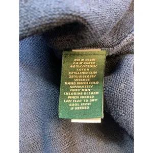 Lauren Ralph Lauren Knit Top‎ Womens Medium Handkerchief Hem Blue Classic Preppy thumbnail 6