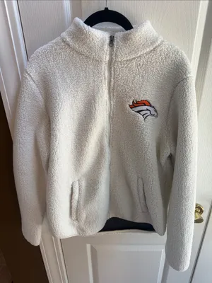 Fanatics Gray and White Sherpa-Lined Zip Hoodie thumbnail 1