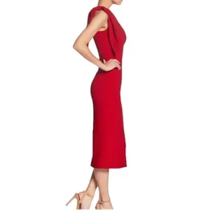 Dress The Population Red One Shoulder Midi Dress(Size Small) thumbnail 5