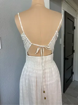 NWT Revolve L*Space Zuri Maxi Dress in Cream Size XL thumbnail 8