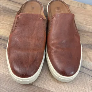 Frye Ivy Leather Slip On Mule Clog Cognac Brown Women’s thumbnail 4