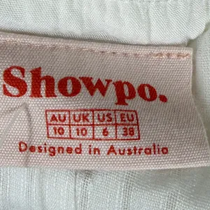 Showpo Where You Are White Floral Ruched Mini Dress Tie Straps Size 6 US NEW thumbnail 2