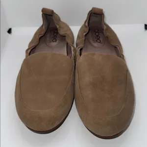 Abeo Jean Suede Loafers Brown Flat Dress Shoes Women’s 7 thumbnail 2