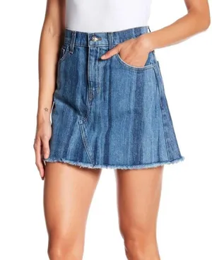 Derek Lam Denim Cleo Crossover Mini Skirt 30 thumbnail 1