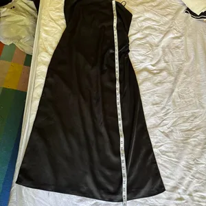 Sage the Label Black Satin Formal Sleeveless Slip Midi Dress Size Small thumbnail 7