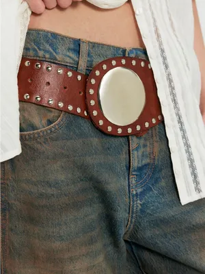 NWT Free People Hera Hip Belt in Cognac thumbnail 2